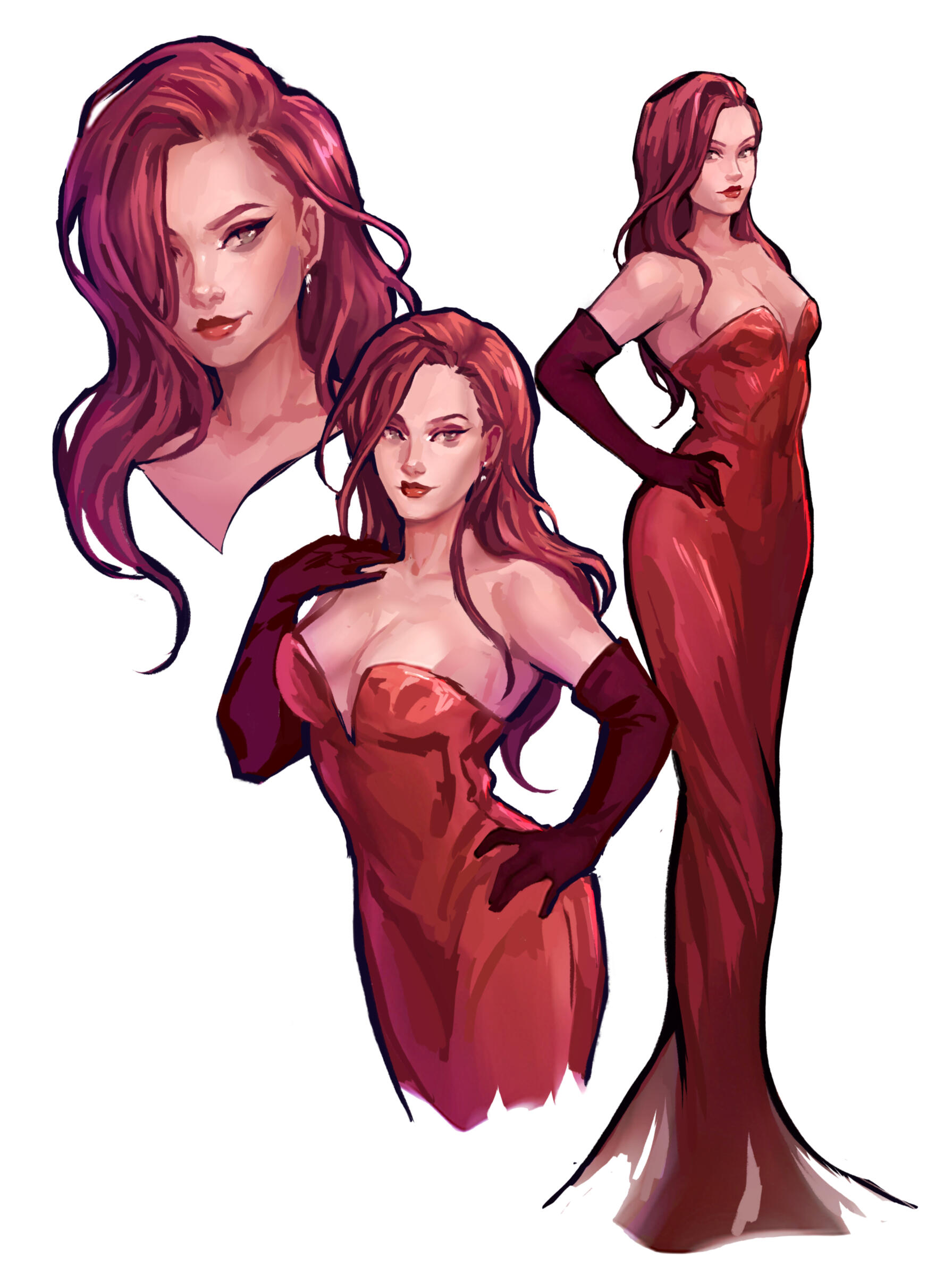 Commission Tiers | Full Body, Half-Body, & Bust Illustration Options Digital art commission options by Azuki Arts: Full body portrait, half-body illustration, and bust shot examples.